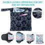 ZCOINS Serviettes Hygiéniques Lavables Réutilisables Flux Abondant 4 Pack - Taille XL (34cm), Extrémité Allongée Élargie Anti-Fu