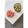 anaan Pebble Assiette en Bois Lot 2 Plat Tablette Plateau de Service pour apéritif Desserts Écologique Rond Décoration Design