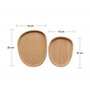 anaan Pebble Assiette en Bois Lot 2 Plat Tablette Plateau de Service pour apéritif Desserts Écologique Rond Décoration Design