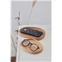 anaan Pebble Assiette en Bois Lot 2 Plat Tablette Plateau de Service pour apéritif Desserts Écologique Rond Décoration Design