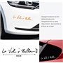WOO Girl 1 autocollant La Vita é Bella en PVC sur film de transfert - Pas de fond blanc nécessaire - La vie est belle pour le tu