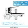 Bächlein Mitigeur Universel de Baignoire Chromé - Set Complet de Mitigeur de Baignoire avec Tous les Accessoires, Mitigeur Monoc