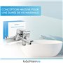 Bächlein Mitigeur Universel de Baignoire Chromé - Set Complet de Mitigeur de Baignoire avec Tous les Accessoires, Mitigeur Monoc