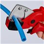 KNIPEX Coupe-tube pour tuyaux multicouche et pneumatiques en plastique renforcé de fibres de verre 4 - 20 mm (carte LS/blister) 