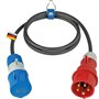as - Schwabe Câble Adaptateur Caravan 1.5m - Prise CEE 400V/16A 5 Pôles & 230V/16A 3 Pôles - Intérieur/Extérieur IP44 - Fabriqué