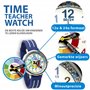 garçon. Time Teacher Analogique avec Exercices. Mécanisme en Quartz Japonais. Fac