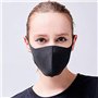 SHOP-STORY - Masque de Bouche Nez Respirant réutilisable Unisexe en polyuréthane Anti-poussière Noir