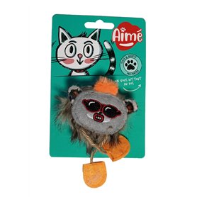 Aime Jouet Interactif/Ludique Papier Bruissant Intégré Jeu de Chasse Jouet pour Chat Tête Léopard 8 cm