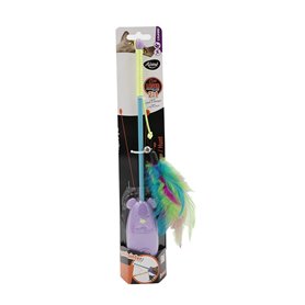 Aime Jouet pour Chat Jouet 2 en 1 Canne à Pêche Laser Jouet Électronique/Interactif Plumes Multicolores/Grelots 20,27 €