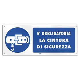 Panneau 30 x 12 cm – Il est obligatoire pour la ceinture de sécurité.