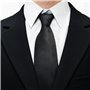THE MASONIC COLLECTION - Cravate Noire pour Homme - Fait Main - Design Carré et Compas - Meilleur Nœud et accrocher - Cadeau fra