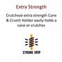 Crutcheze Lot de 3 supports de canne – Maintient les cannes à portée de main – Support de canne – Béquilles et accessoires de ca