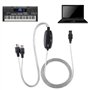 Wendry Câble d'interface de câble MIDI USB, convertisseur de câble MIDI vers USB Cordon d'adaptateur d'interface MIDI Clavier Li