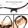 SIPLION Homme Sport Lunettes De Soleil Polarisé Protection UV400 Super léger TR90 Cadre