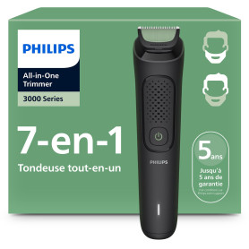 Philips Tondeuse tout-en-un Multigroom série 3000 7 accessoires - Tondeuse pour barbe et cheveux, Lames auto-affûtées respectueu Philips Tondeuse tout-en-un Multigroom série 3000 7 accessoires - Tondeuse pour barbe et cheveux, Lames auto-affûtées respectueu