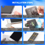 YHX-OU Noir Couvercle de Batterie pour Samsung Galaxy S21 Ultra 5G Coque arrière de Batterie de Rechange, Cache Batterie avec Le