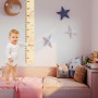 Toise en Bois pour Enfants, Règle à Mesurer Pliable avec Sac de Rangement en Toile (27x42 cm), pour Chambre d'Enfant, Décoration