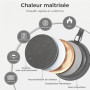 YASHE Batterie de Cuisine 15 Pièces, Poêles et Casseroles avec Revêtement Antiadhésif Effet Granit, Poignées Amovibles, Empilabl