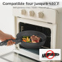 YASHE Batterie de Cuisine 15 Pièces, Poêles et Casseroles avec Revêtement Antiadhésif Effet Granit, Poignées Amovibles, Empilabl