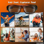 Chujianxi Lunettes avec Caméra 4K, 2025 Nouvelles Lunettes Camera de Sport pour l'extérieur, Lunettes de Soleil Vidéo avec Prote