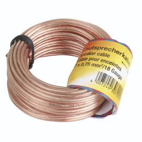 Hama Câble Enceinte HiFi (Cable pour enceinte, 10m, Câble Audio pour Enceinte, Câble HP de Haut Parleur en Cuivre pour Hifi et H Hama Câble Enceinte HiFi (Cable pour enceinte, 10m, Câble Audio pour Enceinte, Câble HP de Haut Parleur en Cuivre pour Hifi et H