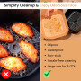 edihome, Papier Cuisson Air Fryer, pour Friteuse sans Huile, 100 Unitès, 20-24 cm, BPA Free, Jetable, pour Four, 5 à 8 litres (C