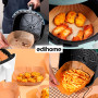 edihome, Papier Cuisson Air Fryer, pour Friteuse sans Huile, 100 Unitès, 20-24 cm, BPA Free, Jetable, pour Four, 5 à 8 litres (C