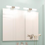B.K.Licht - Applique miroir avec prise de courant, couleur de lumière blanc chaud, interrupteur à bascule, applique miroir salle