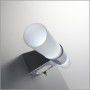 B.K.Licht - Applique miroir avec prise de courant, couleur de lumière blanc chaud, interrupteur à bascule, applique miroir salle