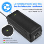 VOLOHAS 58,8 V 2 A Chargeur pour Kugoo G3/G-Booster Trottinette Électrique, Vélo Électrique, Hoverboard, Câble de Charge avec Fi
