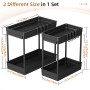 TidyTrove Lot de 2 étagères de Rangement sous évier – Rangement et Organisation de Cuisine à 2 Niveaux – Étagère Multifonction p