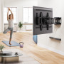 Alphamount Support Mural TV Mouvement Complet pour Téléviseurs de 37 à 80 Pouces Jusqu'à 45 kg, Fixation TV avec Double Bras Piv