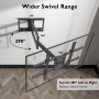 BONTEC Support Mural TV à Extra Longue Portée 1040 mm pour Écrans Plats/Incurvés LCD/LED/OLED de 32 à 75 Pouces jusqu'à 60 kg, S