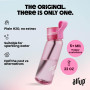 air up® Bouteille d'eau (650 ml) rose + 5 capsules Flavor Fiesta | Capsules de saveur sans sucre et bouteilles d'eau avec paille