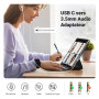 UGREEN Adaptateur USB C Jack 3.5mm Micro TRRS Coudé 90 Degrés Compatible avec iPhone 17 Pro Max Air 16 MacBook iPad Pro Air Gala
