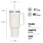 Stanley Quencher H2.0 FlowState Mug Isotherme avec Paille 1.2L - Froid Pendant 11 Heures - Glacé Pendant 48 Heures - Thermos Lav