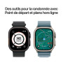 Apple Watch Ultra 3 [GPS + Cellular 49 mm] Montre connectée Course à Pied et Multisport avec boîtier Titane Noir et Boucle Trail