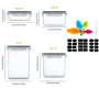 Hibisaws Lot de 24 boîtes de conservation alimentaire sans BPA, organisation de cuisine, boîtes en plastique avec couvercles dur