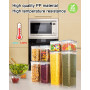 Hibisaws Lot de 24 boîtes de conservation alimentaire sans BPA, organisation de cuisine, boîtes en plastique avec couvercles dur