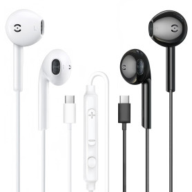 MAS CARNEY Ecouteur USB C Lot de 2 TH9, écouteurs Filaire USBC avec câble Type C avec mic Compatible avec iPhone 15 16 17 iPad, 
