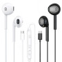 MAS CARNEY Ecouteur USB C Lot de 2 TH9, écouteurs Filaire USBC avec câble Type C avec mic Compatible avec iPhone 15 16 17 iPad, 