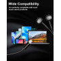 MAS CARNEY Ecouteur USB C Lot de 2 TH9, écouteurs Filaire USBC avec câble Type C avec mic Compatible avec iPhone 15 16 17 iPad, 