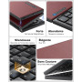 OMOTON Clavier Bluetooth Pliable AZERTY avec Pavé Tactile Intégré, Ultra-Compact & Multi-Appareils (3 Canaux), Mini Clavier sans