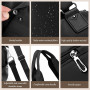 HWSWSH Grand Sac à Bandoulièr Noir pour Femme avec 11 Compartiments sac à bandoulière pour Femme sac à Bandoulièr Multifonctionn