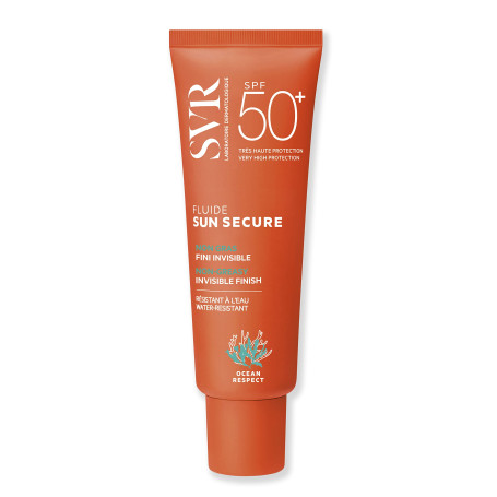 SVR - Sun Secure Fluide SPF50+ - Fluide solaire invisible toucher sec – Très haute protection UVA, UVB, infrarouge & lumière vis