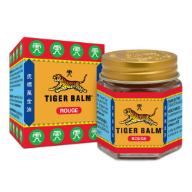 Tiger Balm - BAUME DU TIGRE Rouge à effet chauffant - Contient du camphre et du menthol - Pour sportifs, avant l'effort ou les t