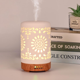 Vankarr Diffuseur Huiles Essentielles en Céramique 100ML, Diffuseur de Parfum Electrique Ultrasonique Diffuseur Huile Essentiell