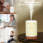 Vankarr Diffuseur Huiles Essentielles en Céramique 100ML, Diffuseur de Parfum Electrique Ultrasonique Diffuseur Huile Essentiell