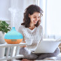 MUOIVG Diffuseur d'Huiles Essentielles,550ml Ultrasonique Humidificateur Diffuseur Aromathérapie Electrique avec Télécommande,7 