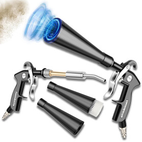 YUEWO Pistolet de soufflage d'air comprimé Pistolet de nettoyage à sec Buse rotative Compresseur à air adapté à 0.6-0.92 MPa Pis